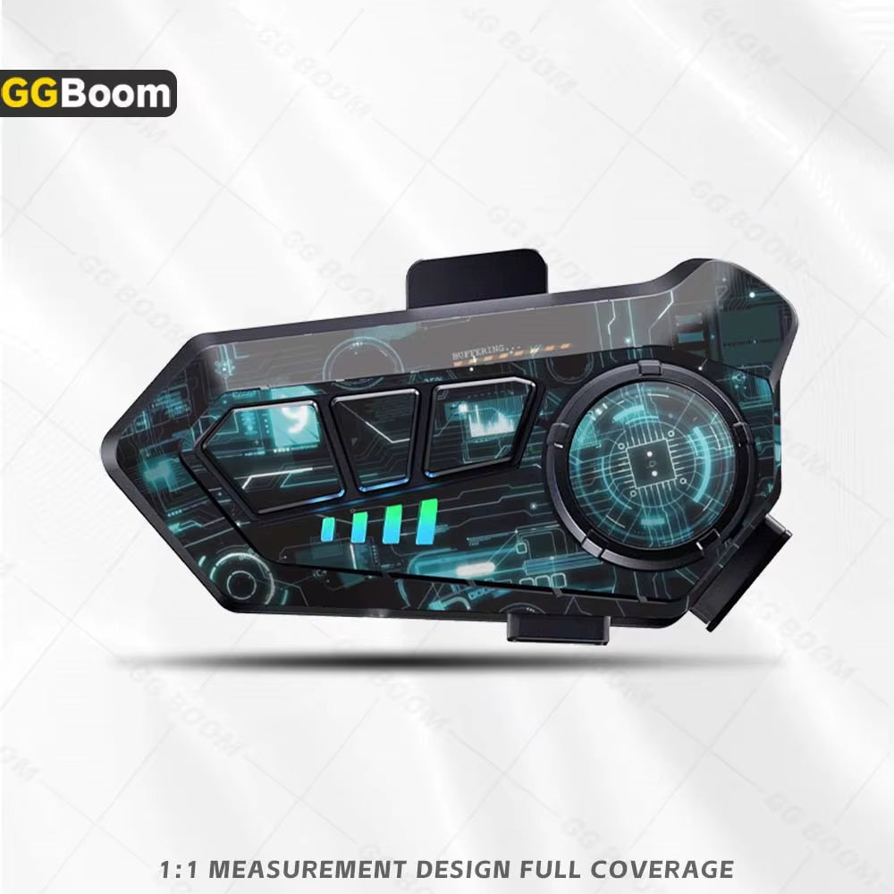 For Y10 Y10 Helmet Bluetooth Earphones Sticker Motorcycle Headset Colorful Decoration Protection Decal Waterproof Anti-Scratch