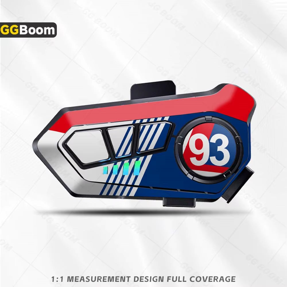 For Y10 Y10 Helmet Bluetooth Earphones Sticker Motorcycle Headset Colorful Decoration Protection Decal Waterproof Anti-Scratch