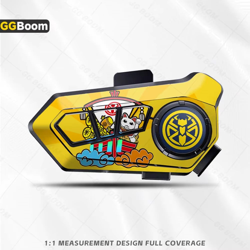 For Y10 Y10 Helmet Bluetooth Earphones Sticker Motorcycle Headset Colorful Decoration Protection Decal Waterproof Anti-Scratch