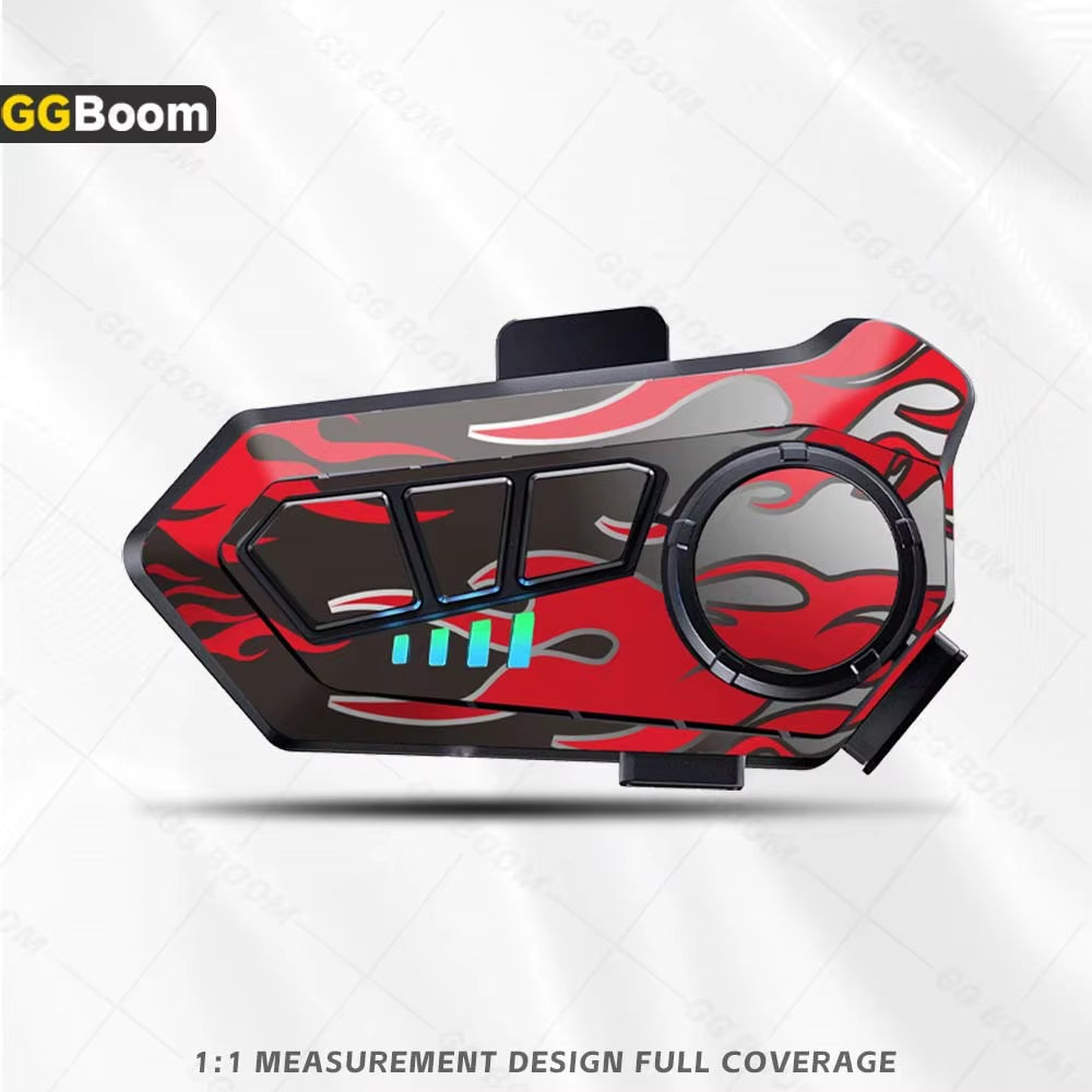 For Y10 Y10 Helmet Bluetooth Earphones Sticker Motorcycle Headset Colorful Decoration Protection Decal Waterproof Anti-Scratch