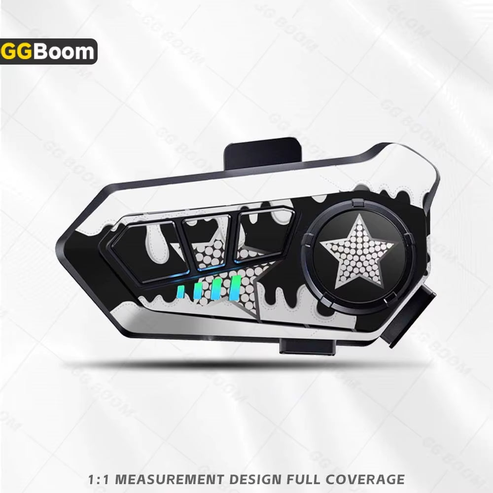 For Y10 Y10 Helmet Bluetooth Earphones Sticker Motorcycle Headset Colorful Decoration Protection Decal Waterproof Anti-Scratch